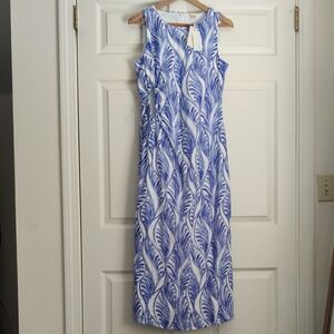 Magaschoni Blue Sleeveless Sheath Maxi Dress